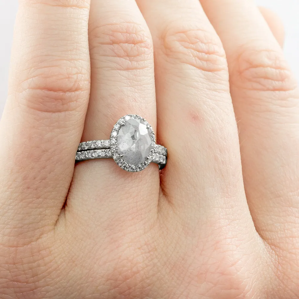 White Diamond, Half Eternity Wedding Band, Platinum