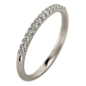 White Diamond, Half Eternity Wedding Band, Platinum