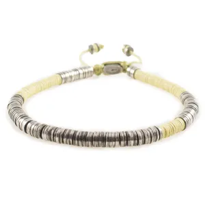 Yellow "Awaso" Disc Bracelet